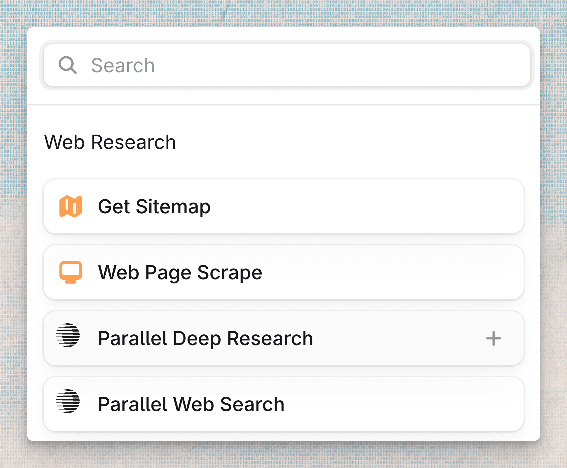 Illustration demonstrating deep research API concepts, web search capabilities, or AI agent integration features