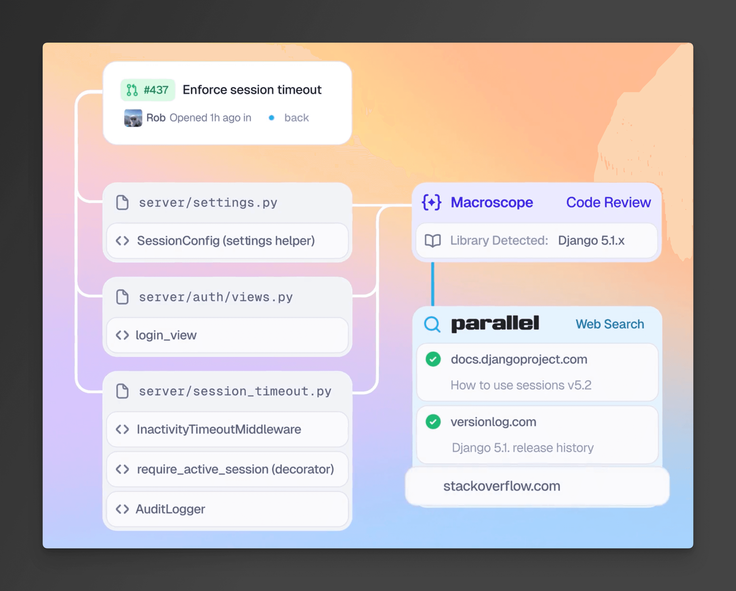 Illustration demonstrating deep research API concepts, web search capabilities, or AI agent integration features