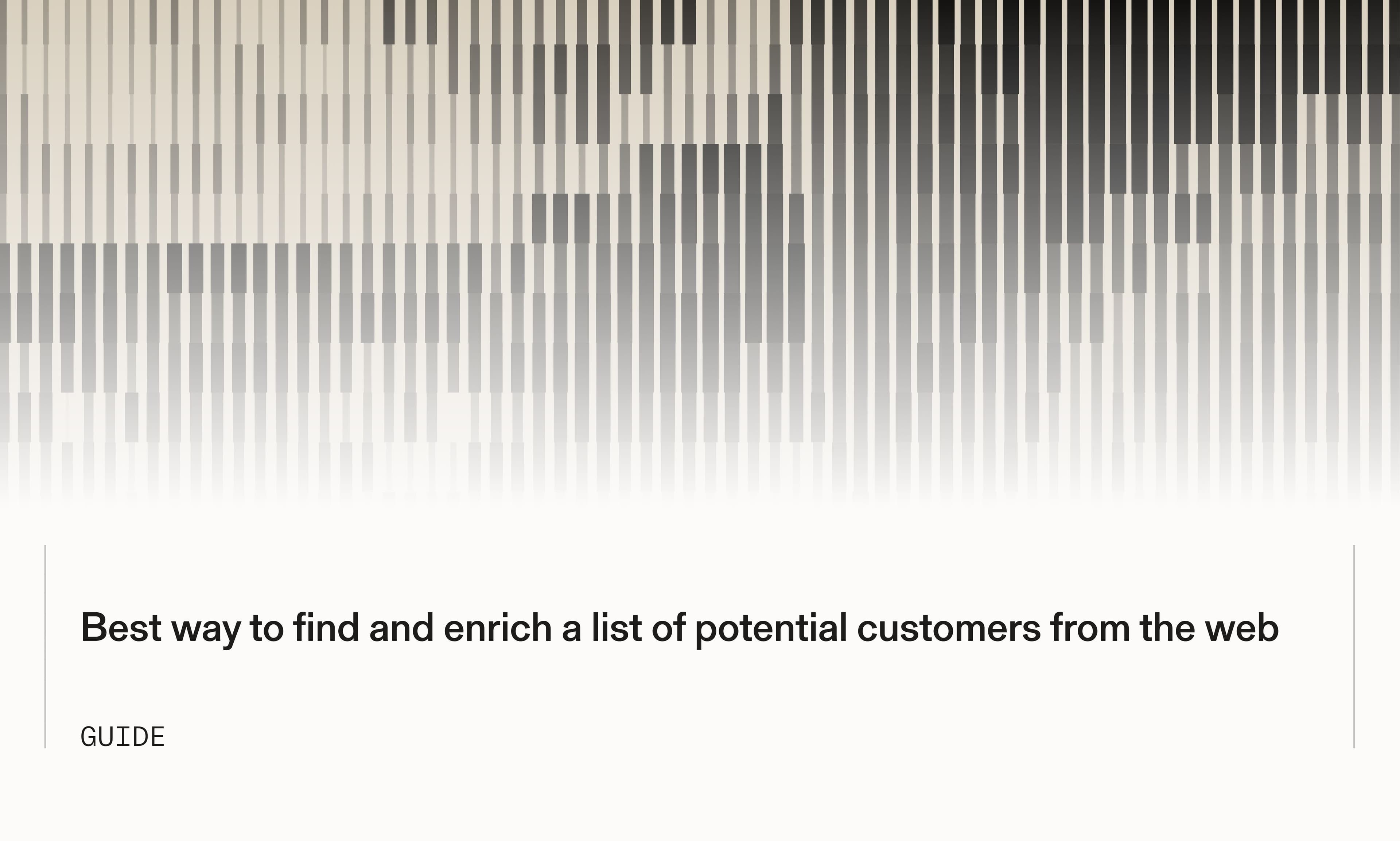 Find and enrich a list of customers from the web