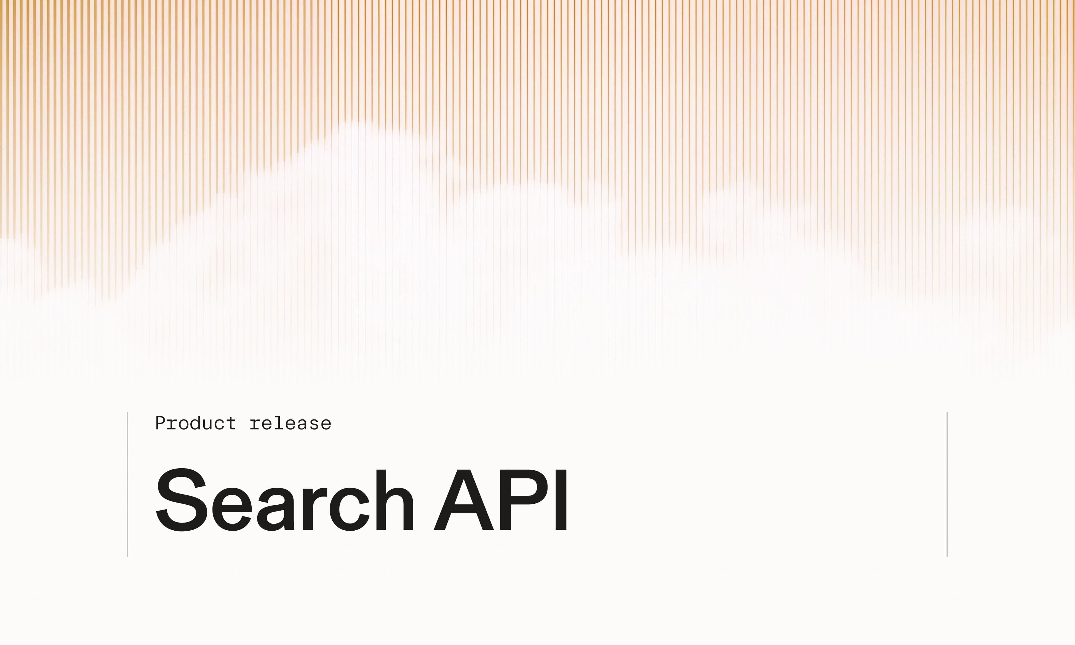 Product release - Parallel Search API