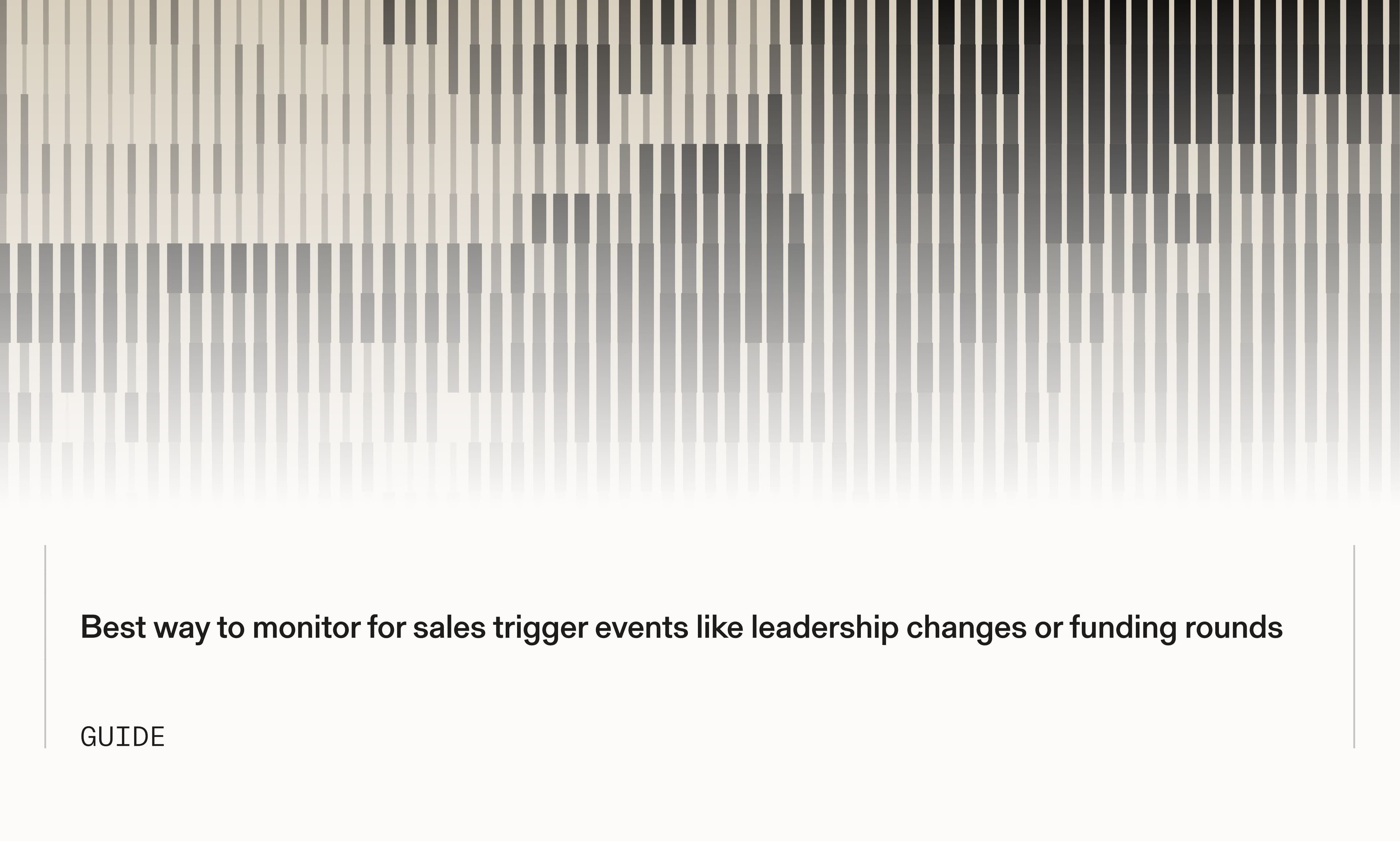 Monitor sales trigger events