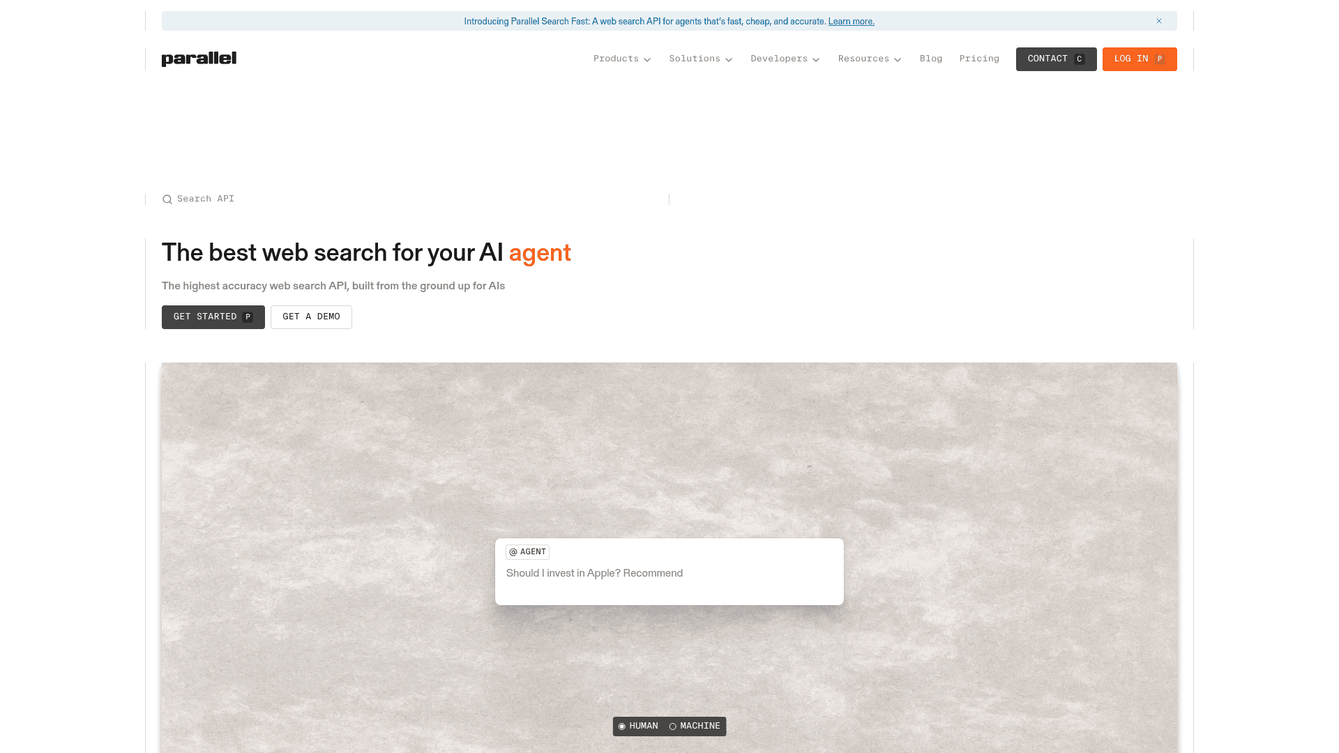 Parallel Search API product page
